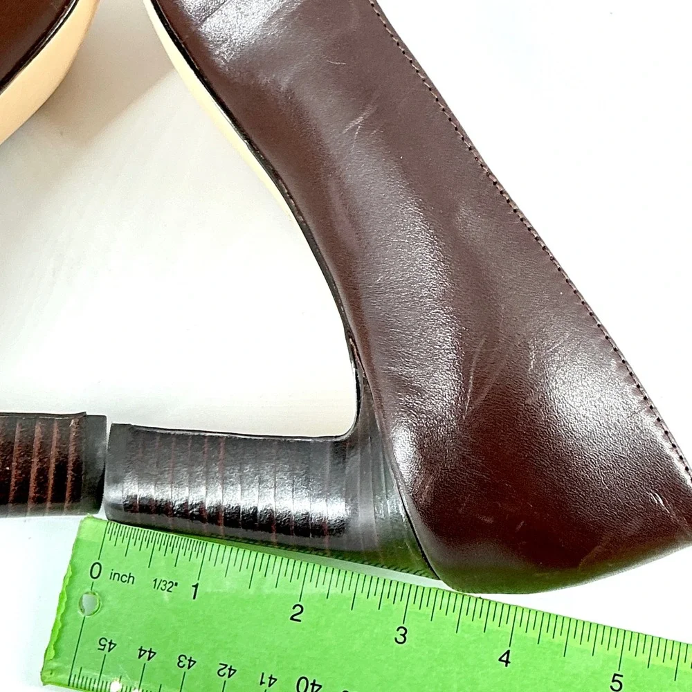 Cole Haan Grand 360 Size 9.5 Brown Leather Pointed Toe Heel Pumps NEW Mylah $130